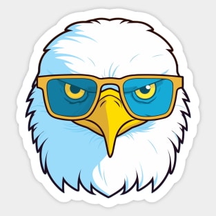 Bald Eagle Wearing Sunglasses Sticker